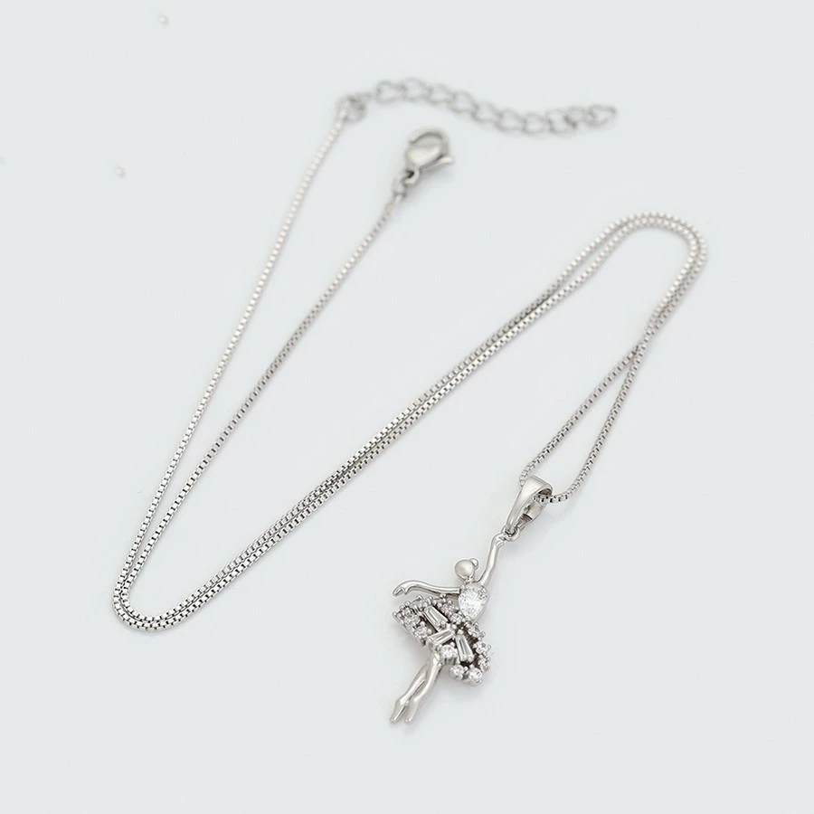 Qafore me varëse në formë balerine, e argjend QA12