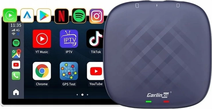 Adapter wireless AI Box Carlinkit CPC200-Tbox 8GB/128GB Android 13, blu