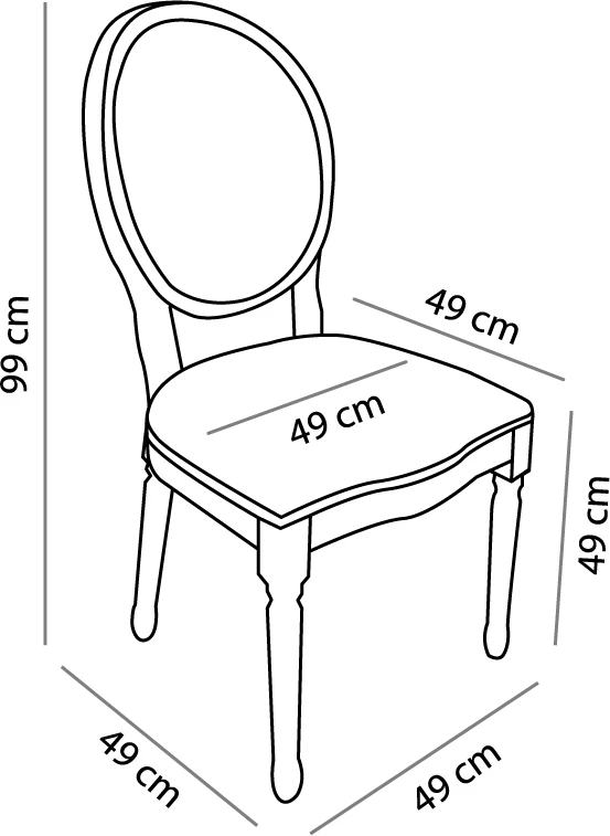 Karrige Louis, kadife ngjyrë taupe, dru brinje, 49x49x99cm