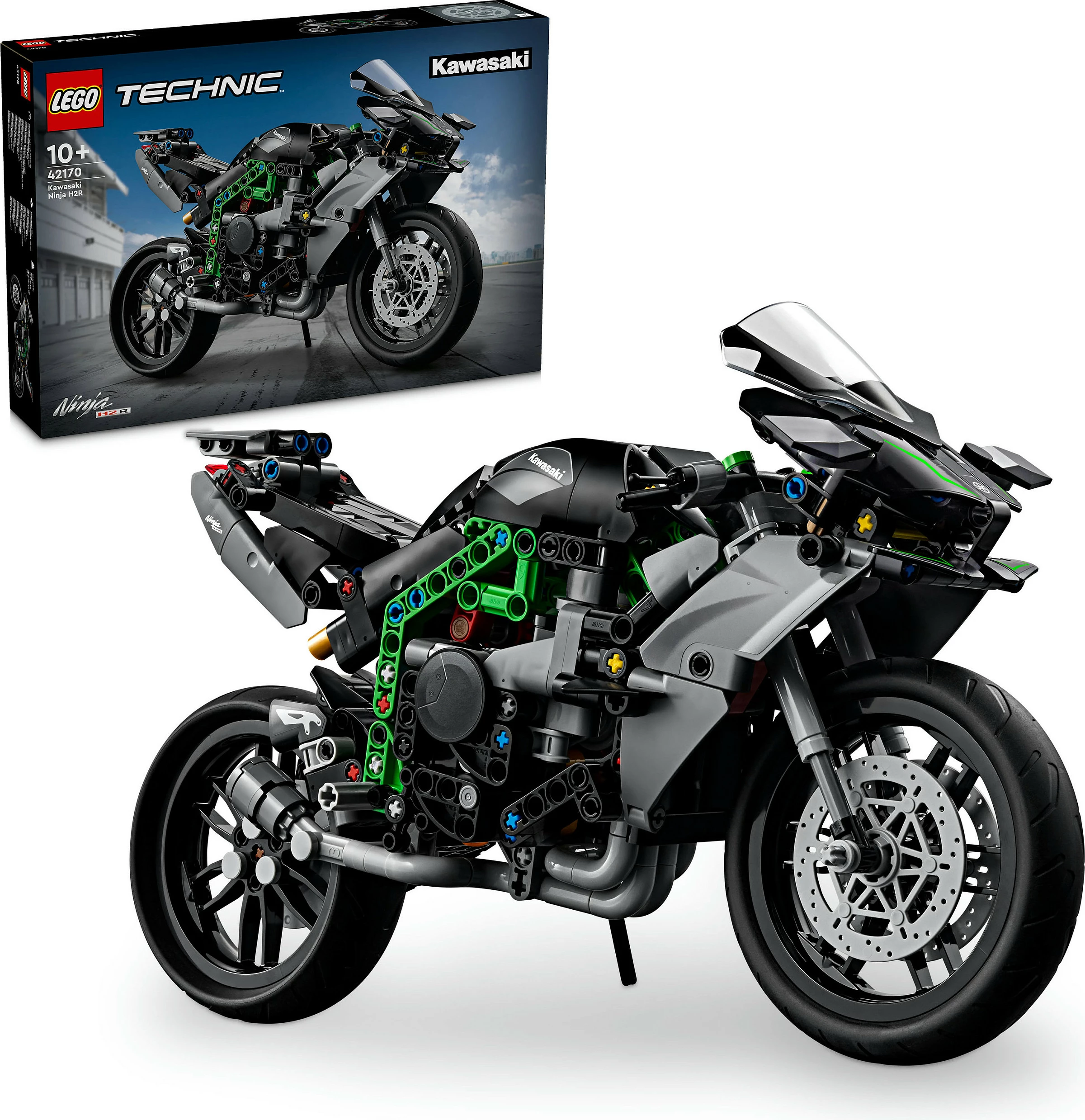Set ndërtimi LEGO Technic Kawasaki Ninja H2R, 643 pjesë, shumëngjyrësh