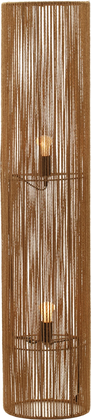 Llampë dyshemeje, FH4341, metal-letër litar, ngjyrë bezhë rëre, Φ26Χ120,5H cm