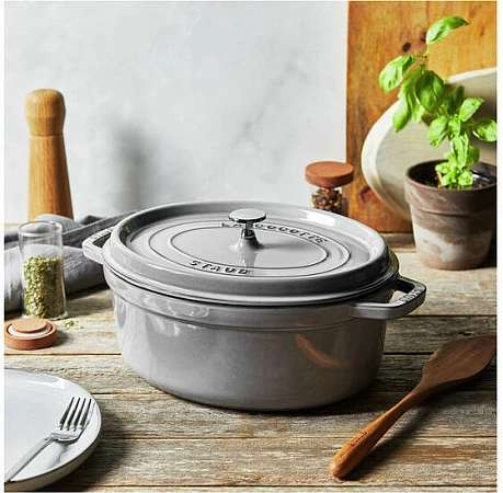Enë casserole Staub La Cocotte, 5.5L, gize, ovale, gri