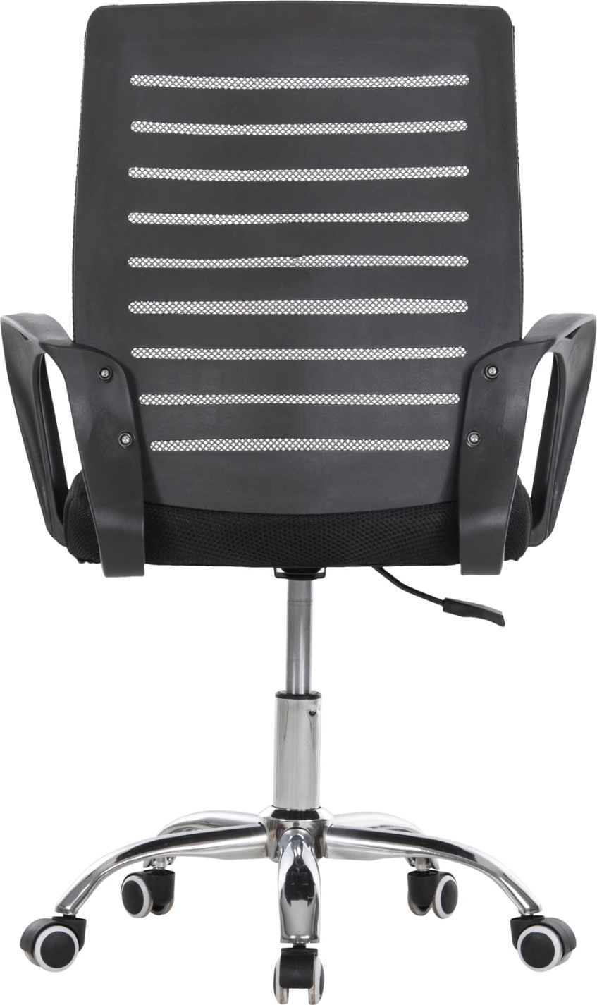 Karrige zyre TRAIL FH1192, rrjetë e zezë, këmbë metalike kromi, 64x55x98,5 cm.