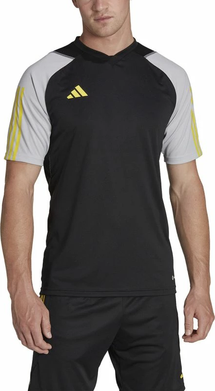 Fanellë adidas për meshkuj, e zezë me të verdhë dhe gri [Madhësia: XL]