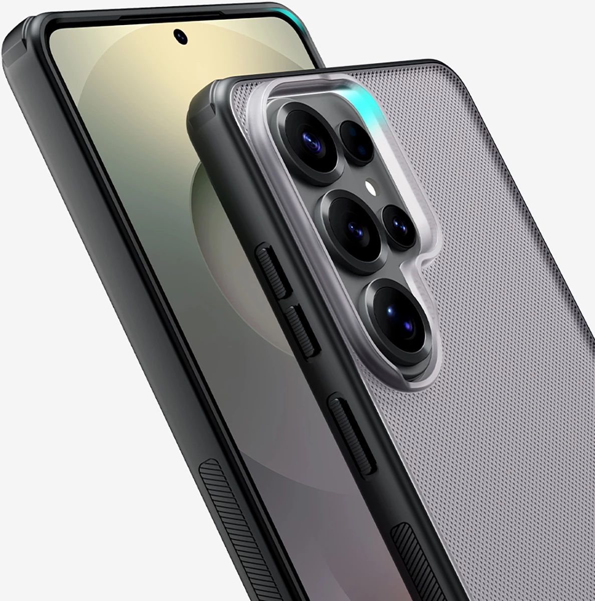 Mbështjellës Nillkin Super Frosted Shield Pro për Samsung Galaxy S26, TPU+PC, teksturë mat, e zezë transparente