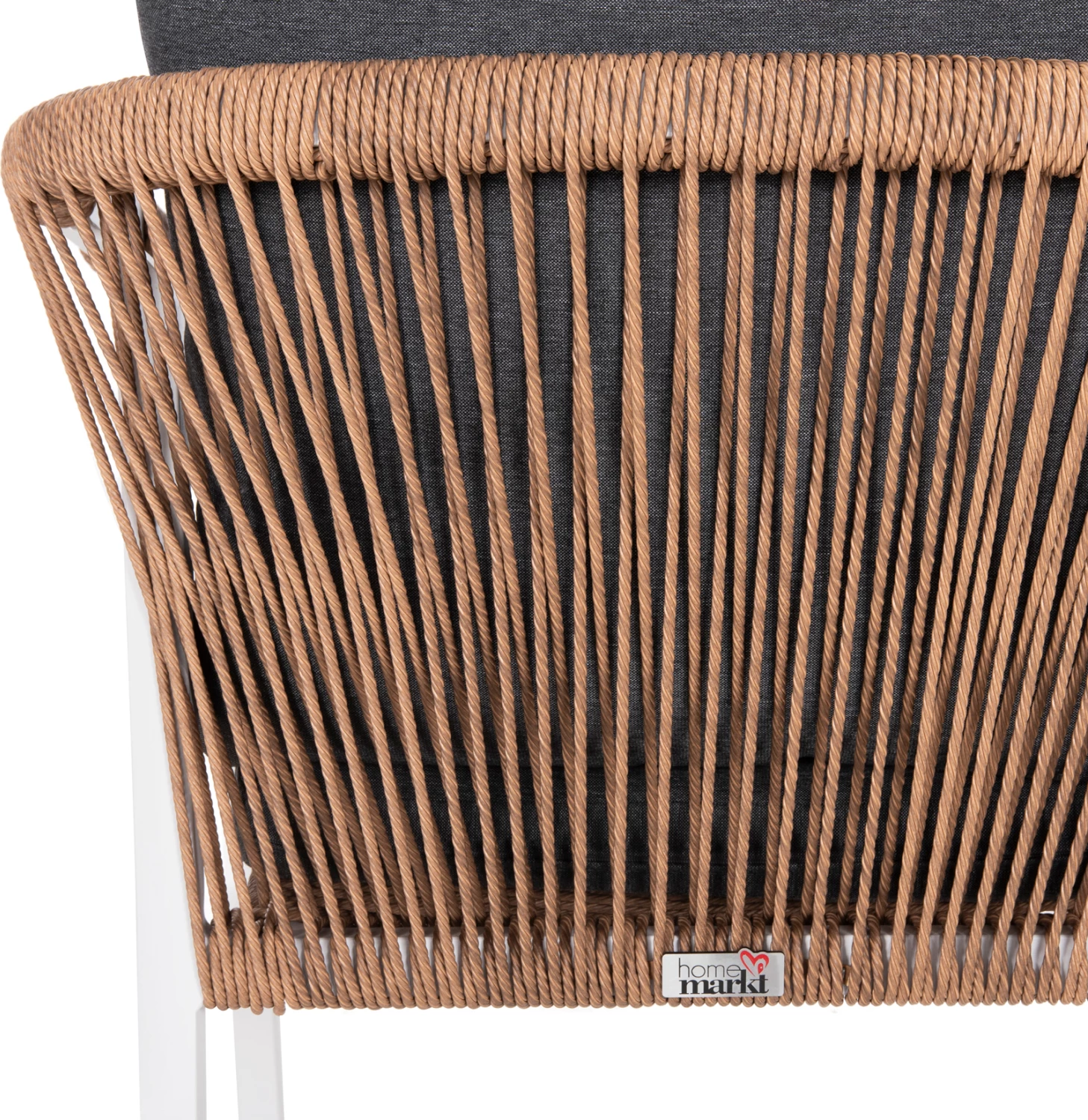 Karrige MAERLY FH6051.01 alumini e bardhë, jastëk antracit, ratan sintetik ngjyrë kafe e çelur, 55.5x62.5x85 cm