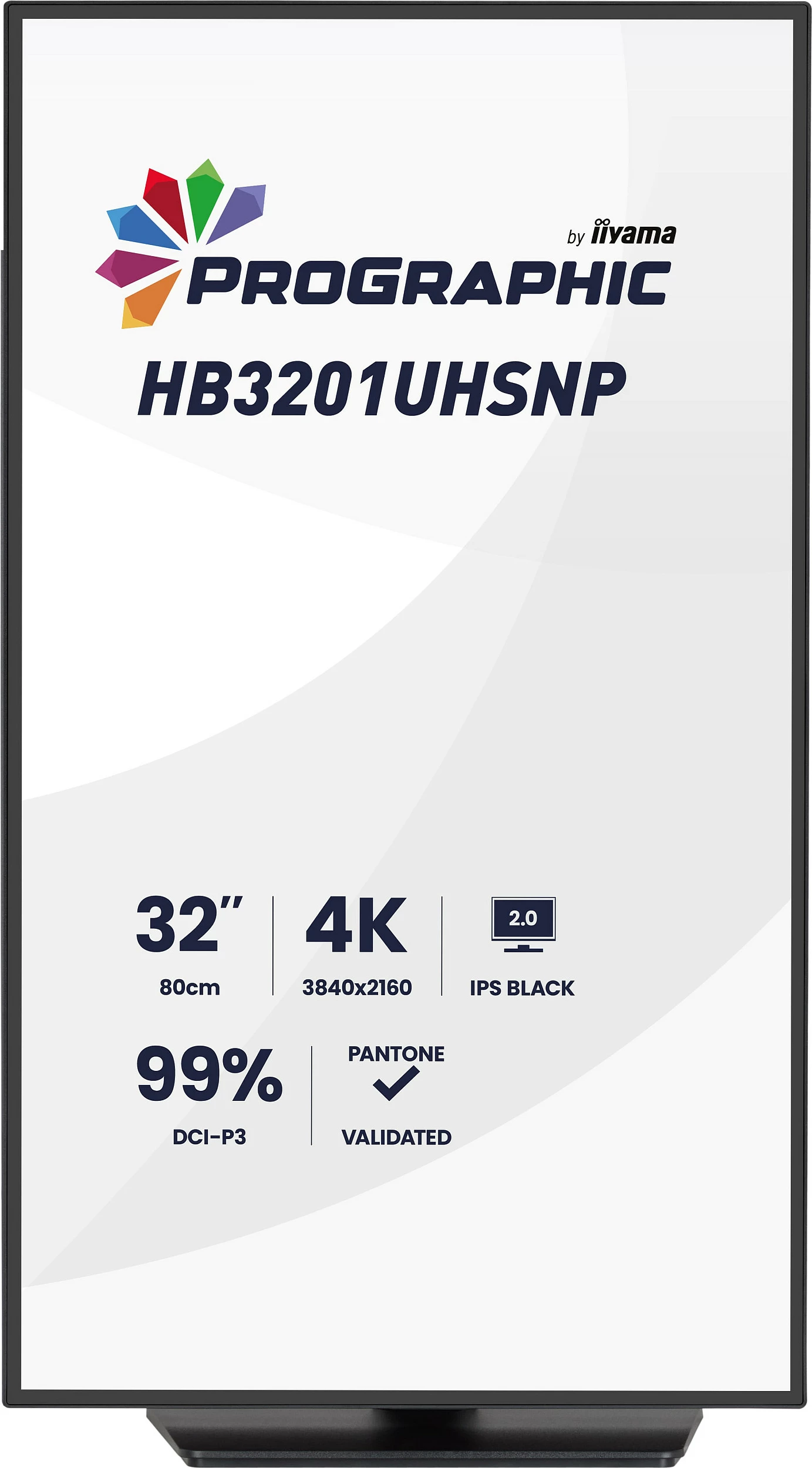 Monitor iiyama ProGraphic HB3201UHSNP-B1, 32" 4K UHD, IPS Black 2.0, 99% DCI-P3, Pantone Validated, USB-C, KVM, i zi