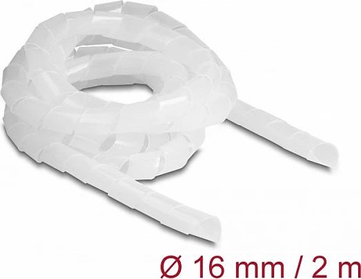 Zorrë spirale për kabllo DeLOCK 2 m x 16 mm, transparente