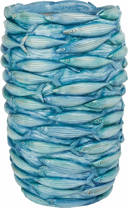 Vazo OCEAN, polirezine, ngjyrë kaltër, 29x28x45cm