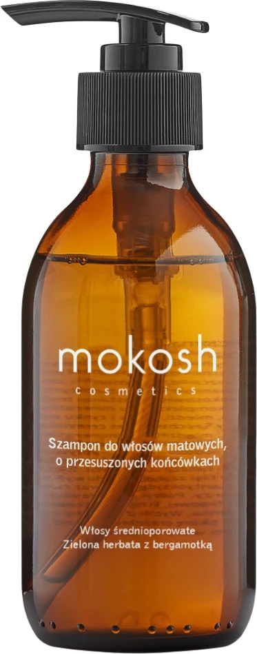 Shampon për femra Mokosh Matte Hair Shampoo për maja të thata Green Tea me Bergamot, 200ml