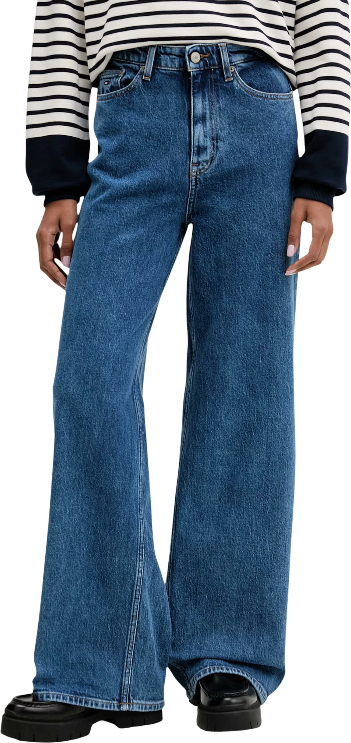 Xhinse për femra Tommy Hilfiger Jeans Claire HR Wide BJ413, denim