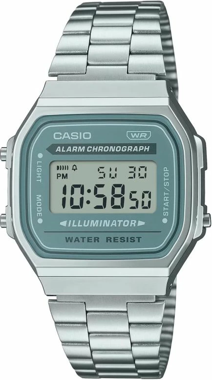 Orë dore për meshkuj CASIO Vintage A168WA-3AYES, argjend
