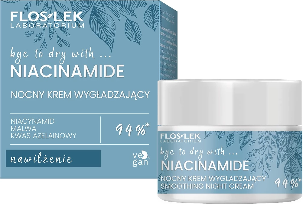 Krem nate për fytyrë Floslek Niacinamide Night Smoothing Cream për femra 50ml