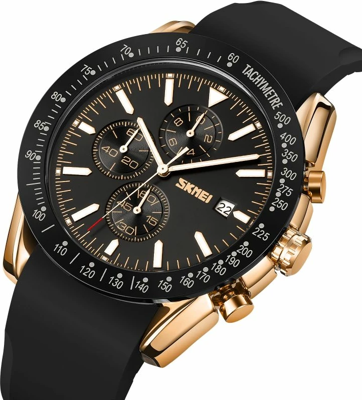 Orë dore për meshkuj Skmei, e zezë