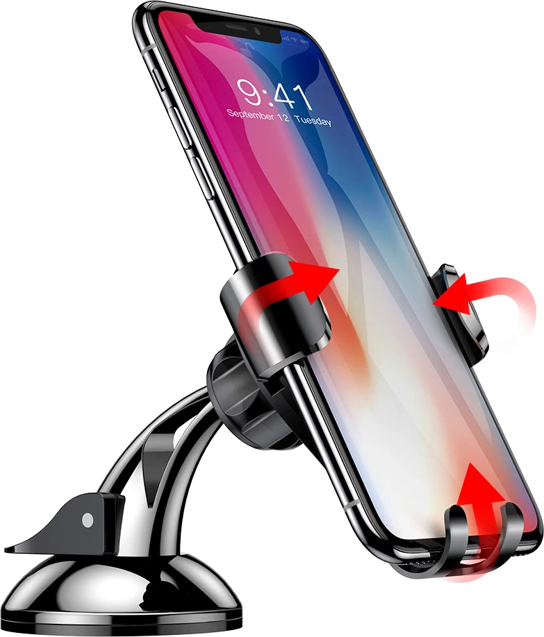Mbajtës graviteti për celular Baseus Osculum SUYL-XP0S, për xham ose panel, zi dhe argjendtë