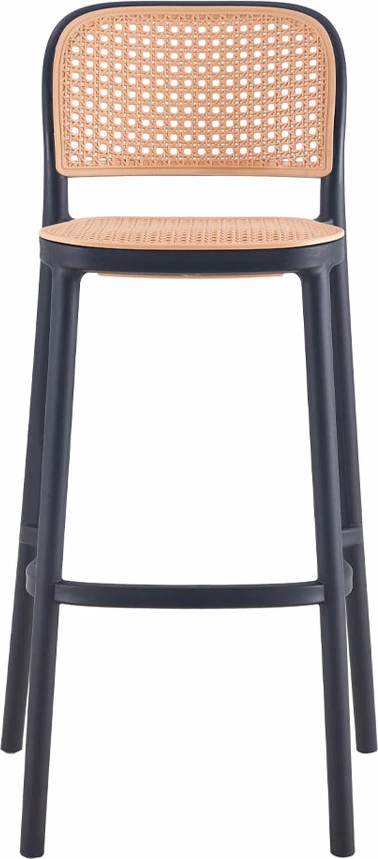 Karrige për bar Vienna, e zezë-natyrale, 52.5x51x103 cm