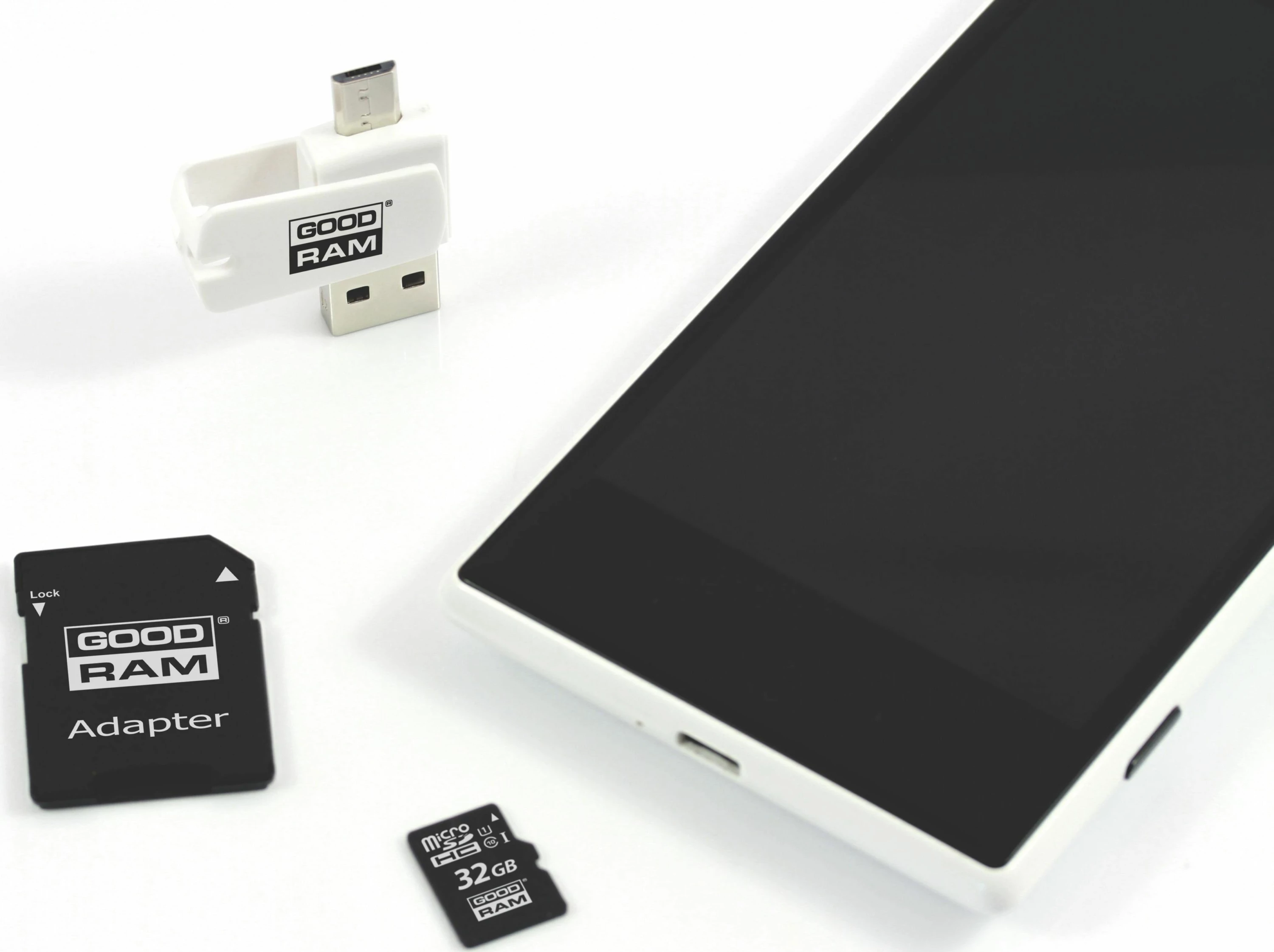 Kartë memorie GoodRam All in One microSDHC 16GB Class 10 UHS-I/U1, me adapter SD + lexues karte (M1A4-0160R12)