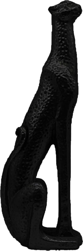 Dekor panter Saya, polirezine, ngjyrë e zezë matte, 39.5x22.5x10.5 cm