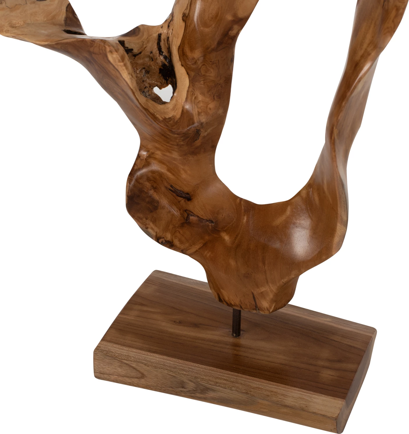 Dekor për tavolinë FH7713, dru tik i fortë, natyral, 26x16x70 cm