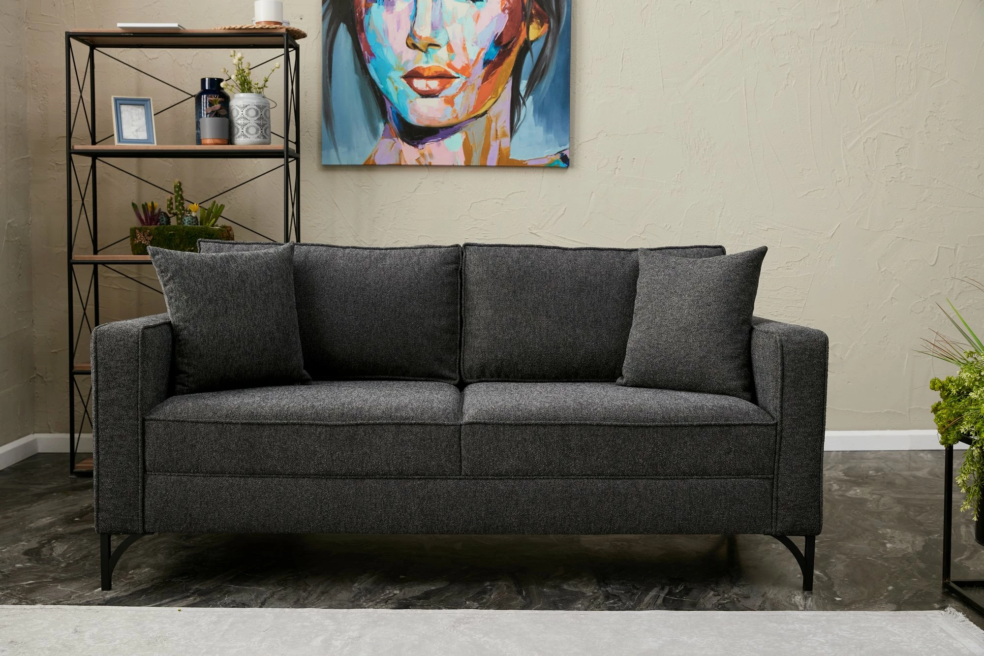 Divan dy ulëshe Atelier del Sofa, Berlin, antracit, e zezë