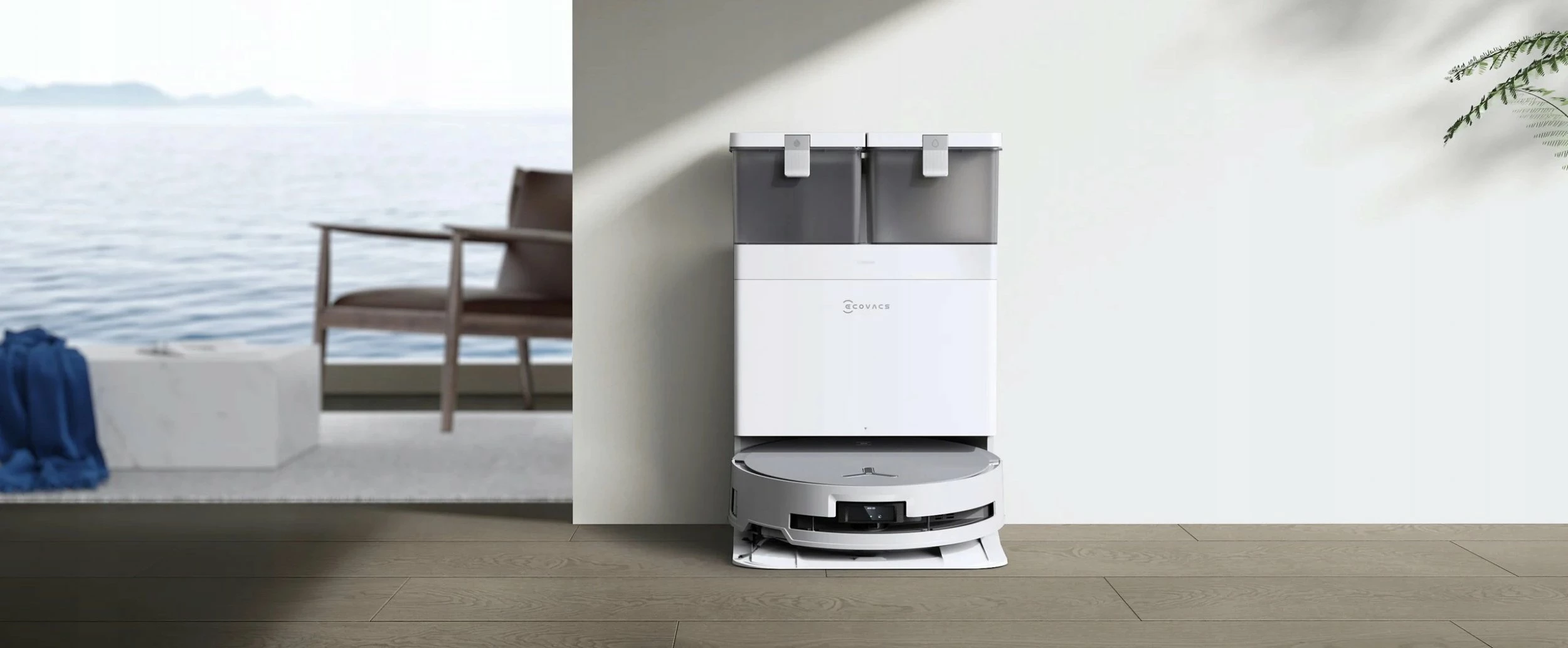 Fshesë robotike Ecovacs Deebot X8 Omni, 18000 Pa, OZMO Roller, stacion OMNI, e bardhë