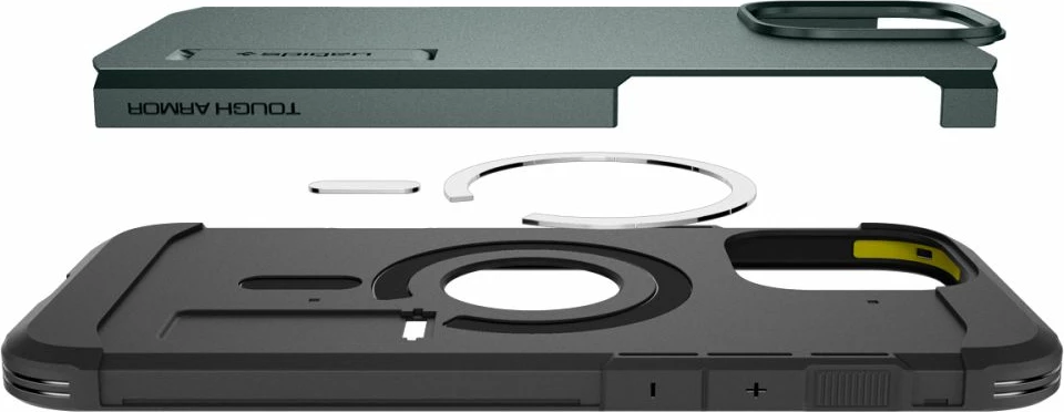Mbështjellës Spigen Tough Armor Mag për iPhone 16 Pro, MagSafe, e gjelbërt