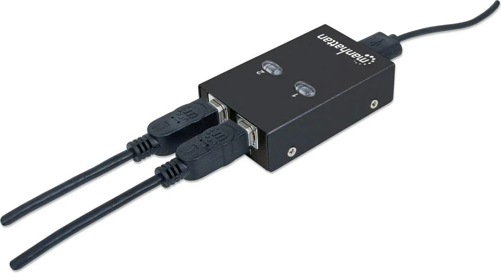 Switch Manhattan USB-A Automatic Sharing, 2x USB-B Porta, 480 Mbps, i zi