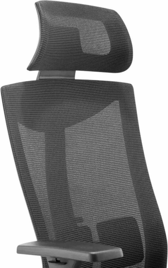 Karrige zyre UVI Focus UVIB001, ergonomike me rrjetë, me mbështetje koke, e zezë