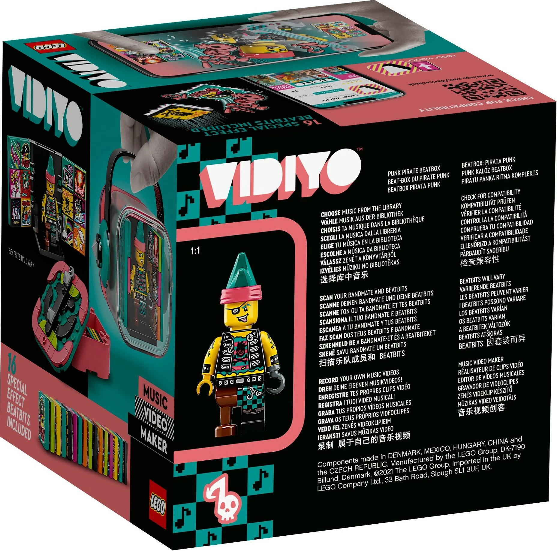 Set ndërtimi LEGO VIDIYO Punk Pirate BeatBox, 73 pjesë, shumëngjyrësh