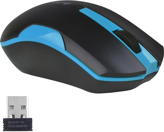 Maus A4 Tech V-Track G3-200N-1, pa kabllo, USB, i zi/blu