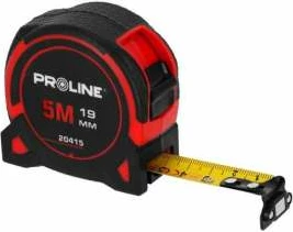 Metër shirit PROLINE 20415 5m/19mm me magnet, zi/kuqe