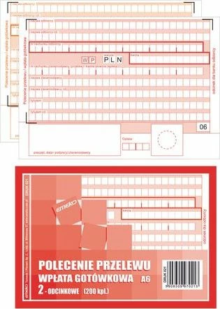 Bllok urdhërpagesë Staples Payment Order A6 1+1, 200 komplete/pako