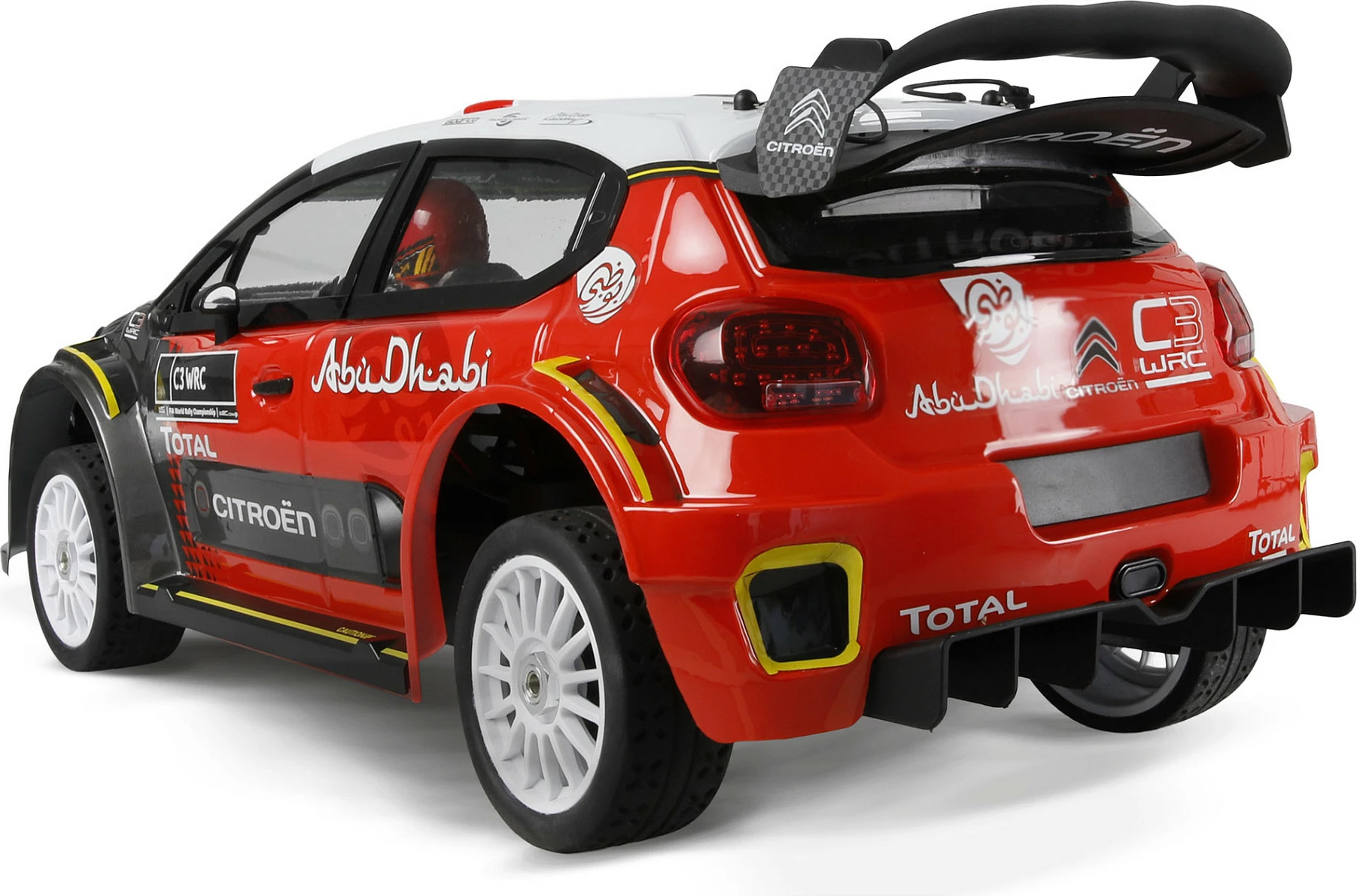Makinë RC AMEWI Citroën C3 WRC 1:7, 4WD, brushless, 2.4GHz, drita, zi/kuqe/bardhë