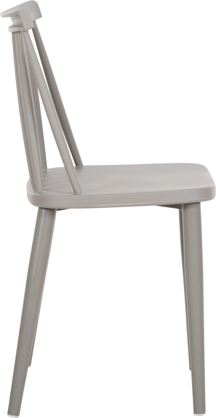 Karrige ngrënieje FH8052.22 Vanessa GRI me këmbë metalike GRI 42.5x44x81H cm., set prej 4 copë