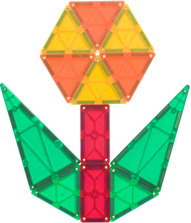 Set magnetik lodrash Playmags 165, 32 pjesë, shumëngjyrëshe