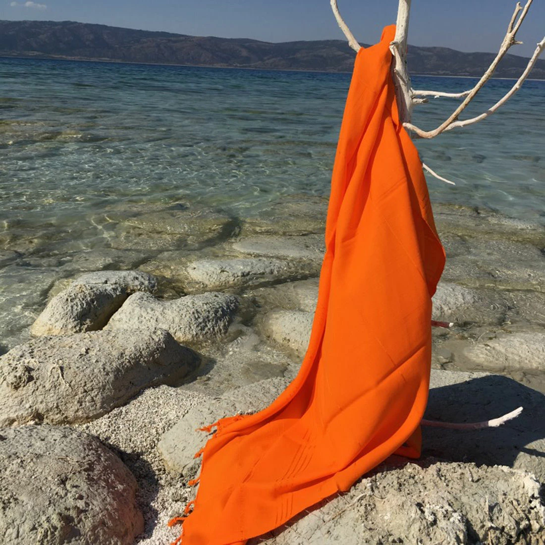 Peshqir plazhi Fouta, ngjyrë portokalli, Mijölnir Sultan, 95x175cm
