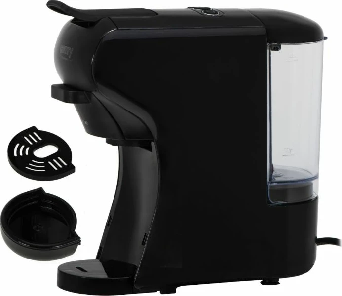 Makinë espresso CAMRY CR4414, multi-kapsulë, 19 bar, 0.6 L, 1450 W, e zezë, set me adapterë kapsulash + filtër kafeje të bluar