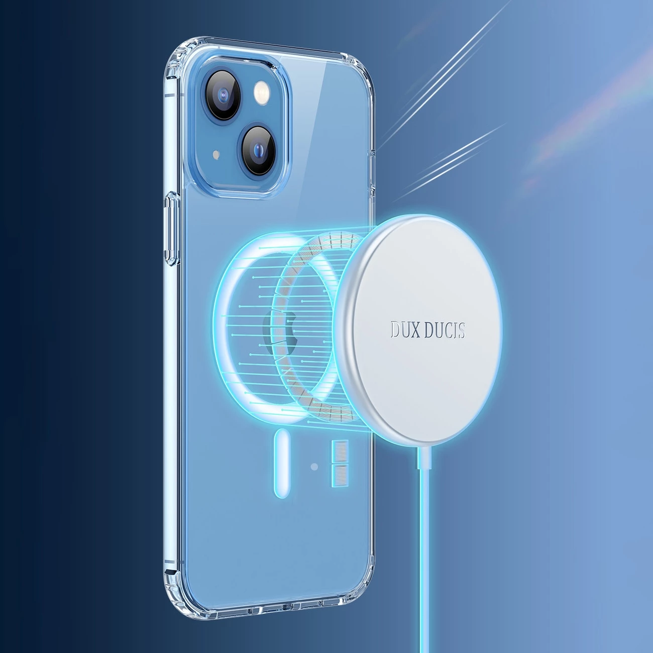 Mbështjellës Dux Ducis Clin për iPhone 14 Plus, kompatibil me MagSafe, Transparent