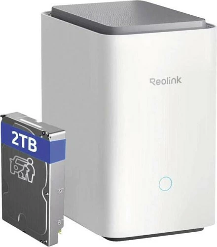 Hub/NVR për kamera Reolink RL-HUBP1, HDD 2TB, deri 16TB, Wi-Fi, PoE, HDMI, Gri/Bardhë