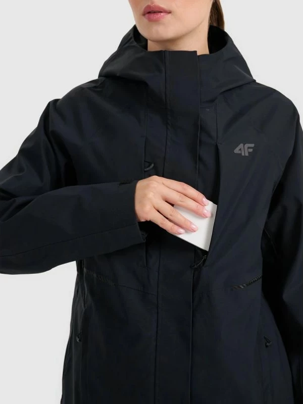 Jakne trekking për femra 4f, e zezë