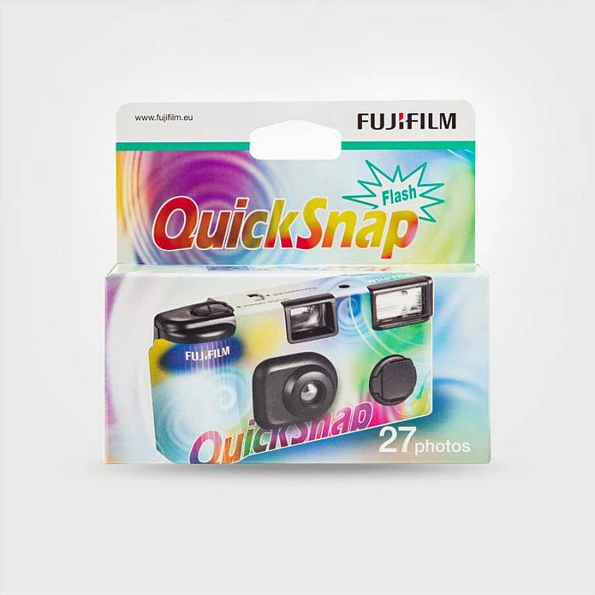Aparat fotografik me film Fujifilm Quicksnap Flash, 135mm, 32mm, me blic, i zi