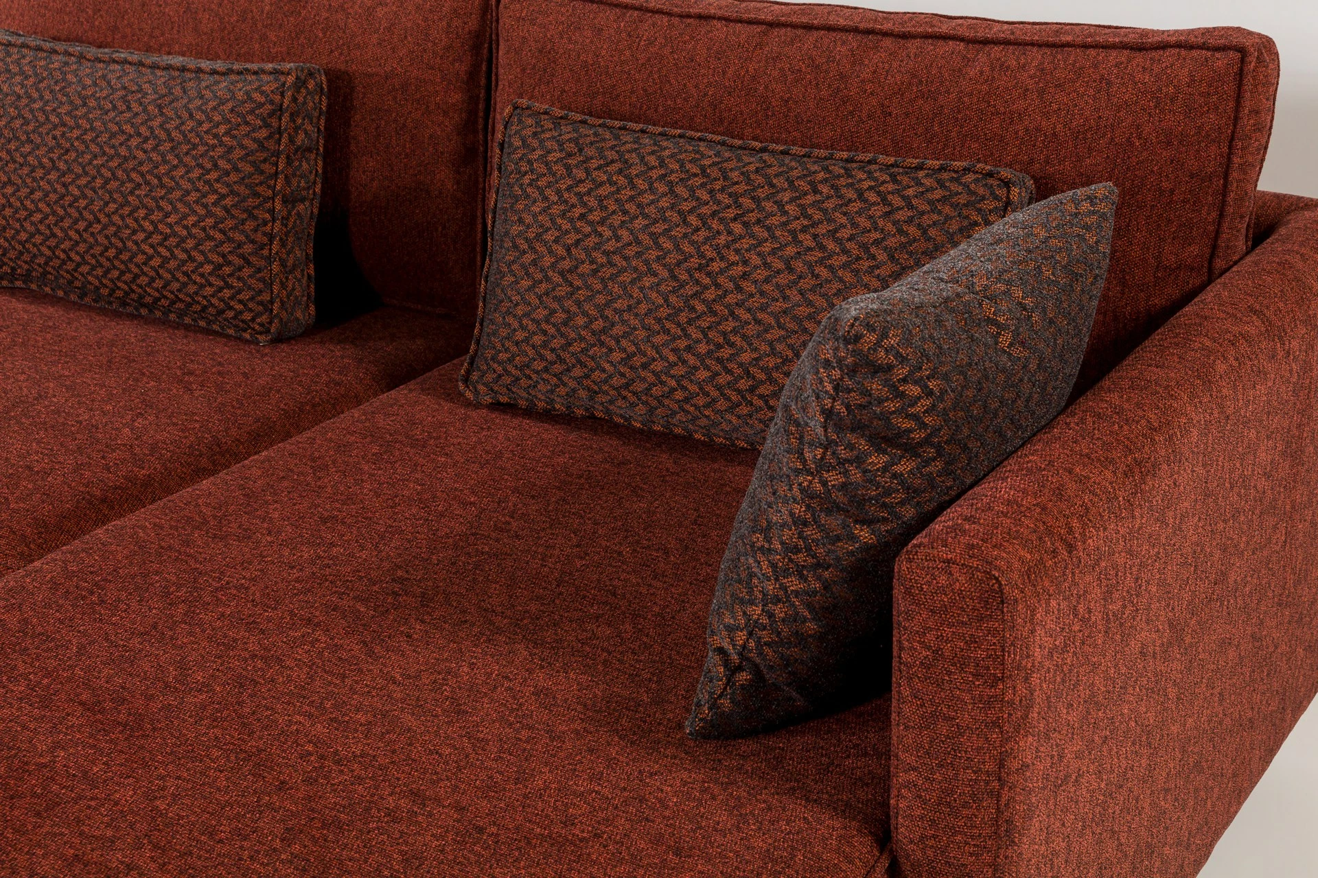 Kënd divan-krevat Atelier del Sofa, Matris, kënd i djathtë, ngjyrë e kuqe Claret