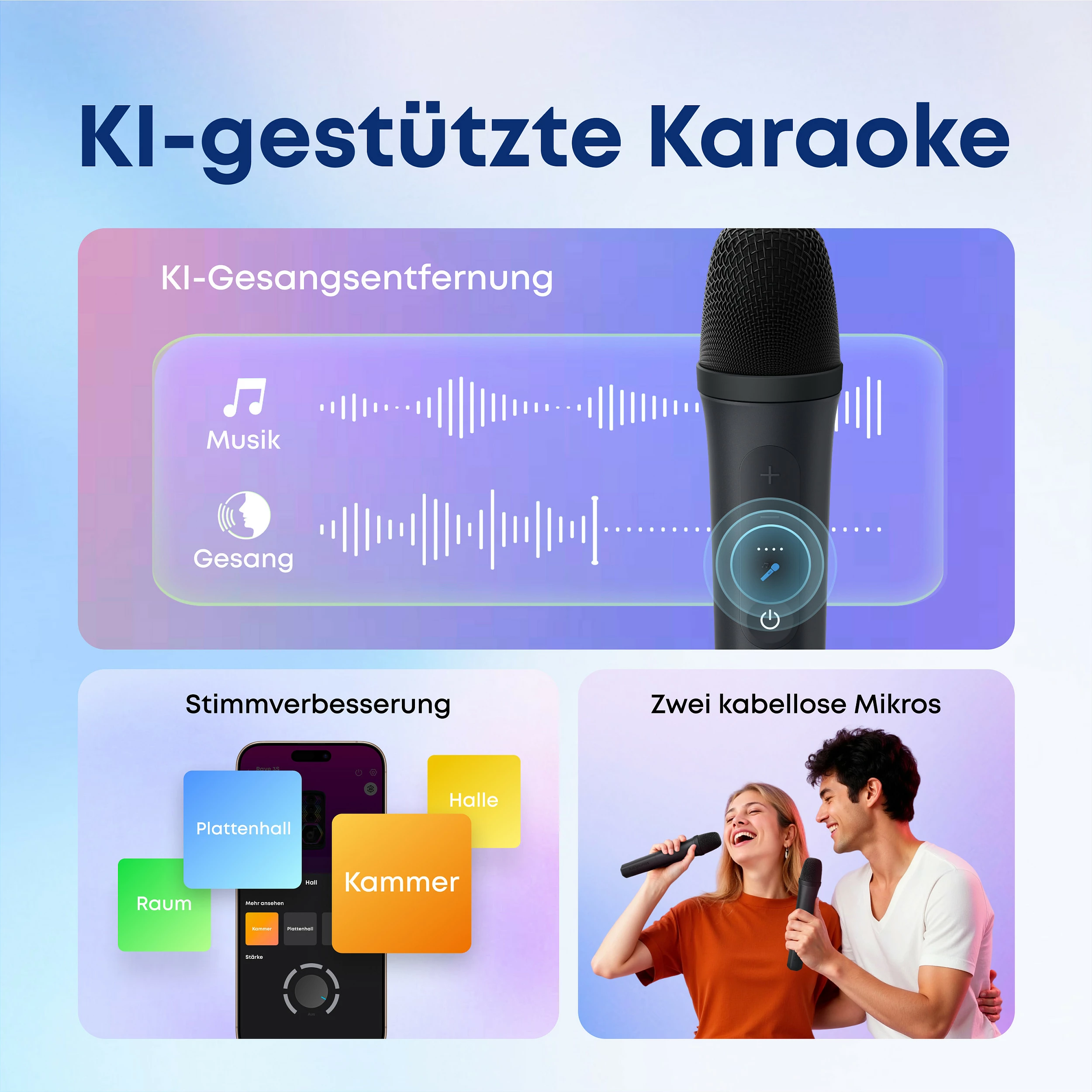 Altoparlant Anker Soundcore Rave 3S, Bluetooth 200W, karaoke, IPX4, me 2 mikrofonë pa kabllo, i zi