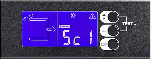 Switch automatik i rrymës Eaton ATS16N, 1U rack, 16A, 9x IEC C13/C19, 208-240V, i zi