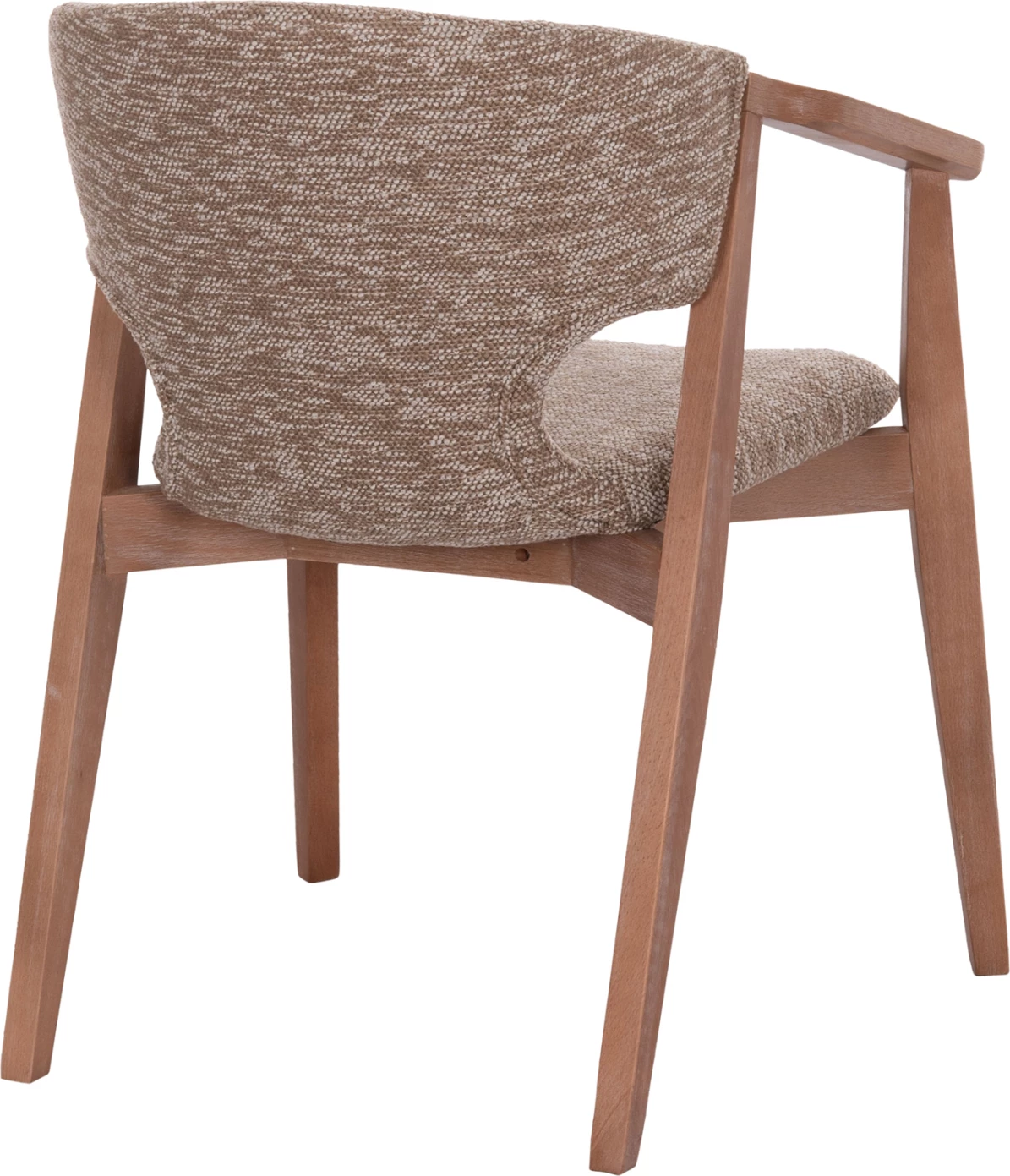 Karrige me mbështetëse për ngrënie YEGER, dru ahu, ngjyrë e bardhë e lehtë-kafe, FH9995.03, 59x58x78cm