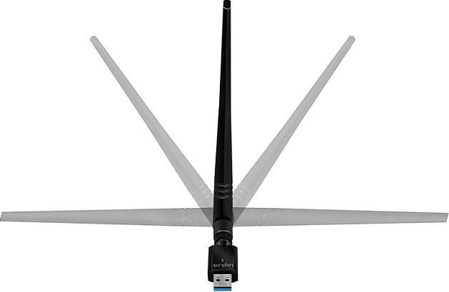 Adapter Wi‑Fi USB LogiLink 802.11ac, 1200 Mbps, USB 3.0, 2T2R, me antenë, i zi