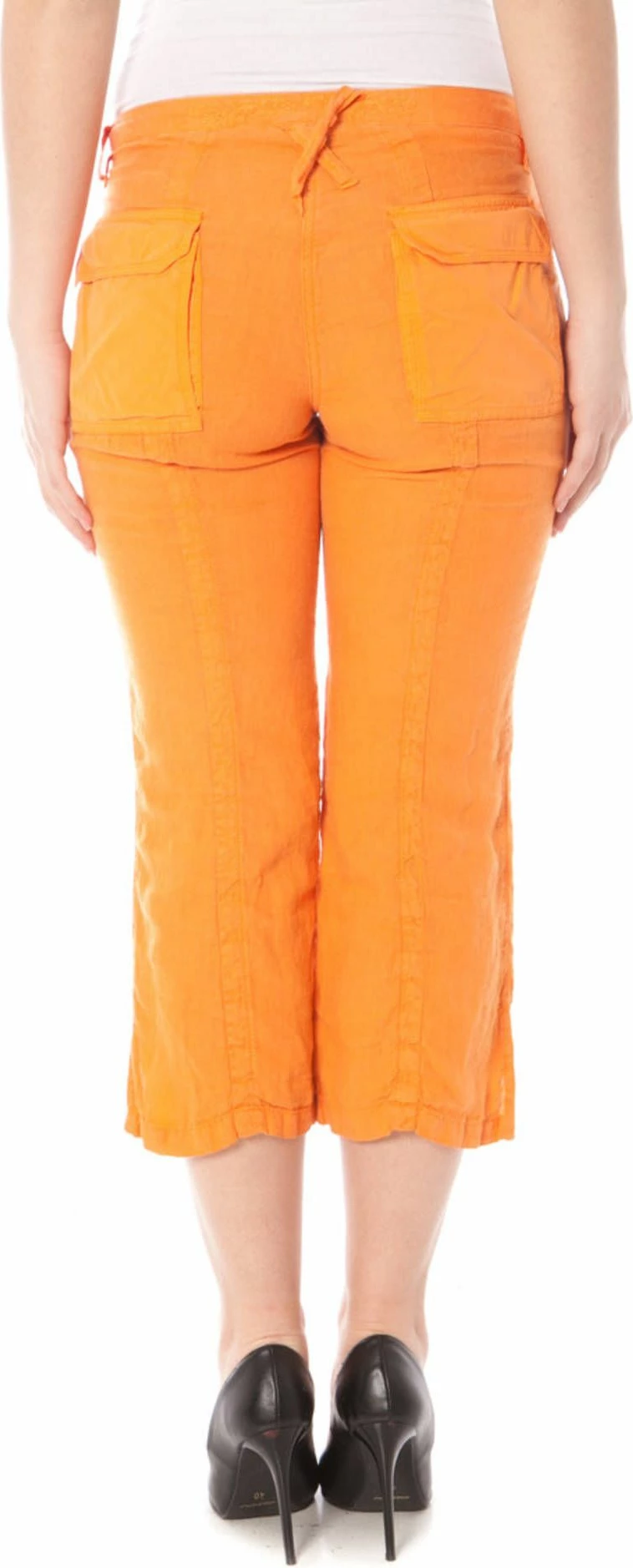 Pantallona për femra Napapijri Pinocchietto, portokalli