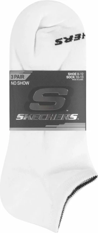 Çorape unisex Skechers 3pk no show S114041-100, të bardha [Madhësia: 43 - 46]