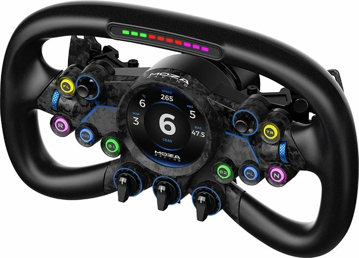 Timon garash MOZA Racing Vision GS RS064, 310 mm, ekran 2.85\", 19 butona, pa kabllo, i zi