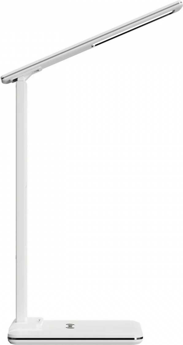 Llambë tavoline Media-Tech MT222 me karikues wireless, LED display, Bardhë